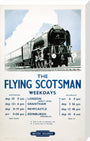 'The Flying Scotsman', BR poster, 1950. stretched canvas large none Art Print - Science Museum Shop