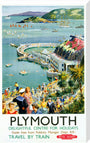 'Plymouth', BR (WR) poster, c 1950s. stretched canvas extra large none Art Print - Science Museum Shop