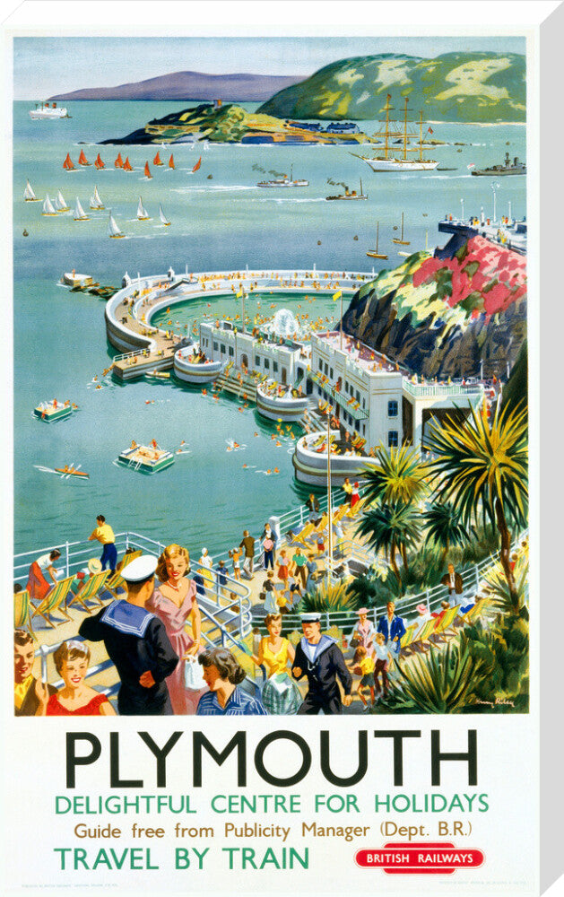 'Plymouth', BR (WR) poster, c 1950s. stretched canvas extra large none Art Print - Science Museum Shop