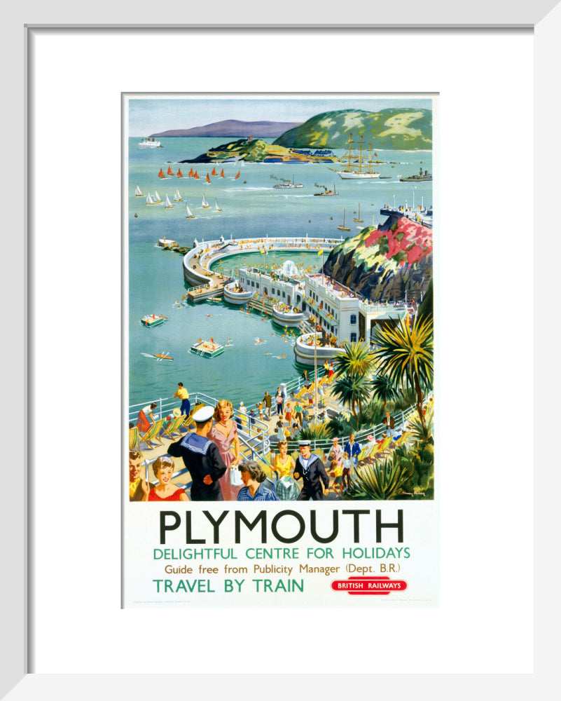 'Plymouth', BR (WR) poster, c 1950s. art print extra small white Art Print - Science Museum Shop