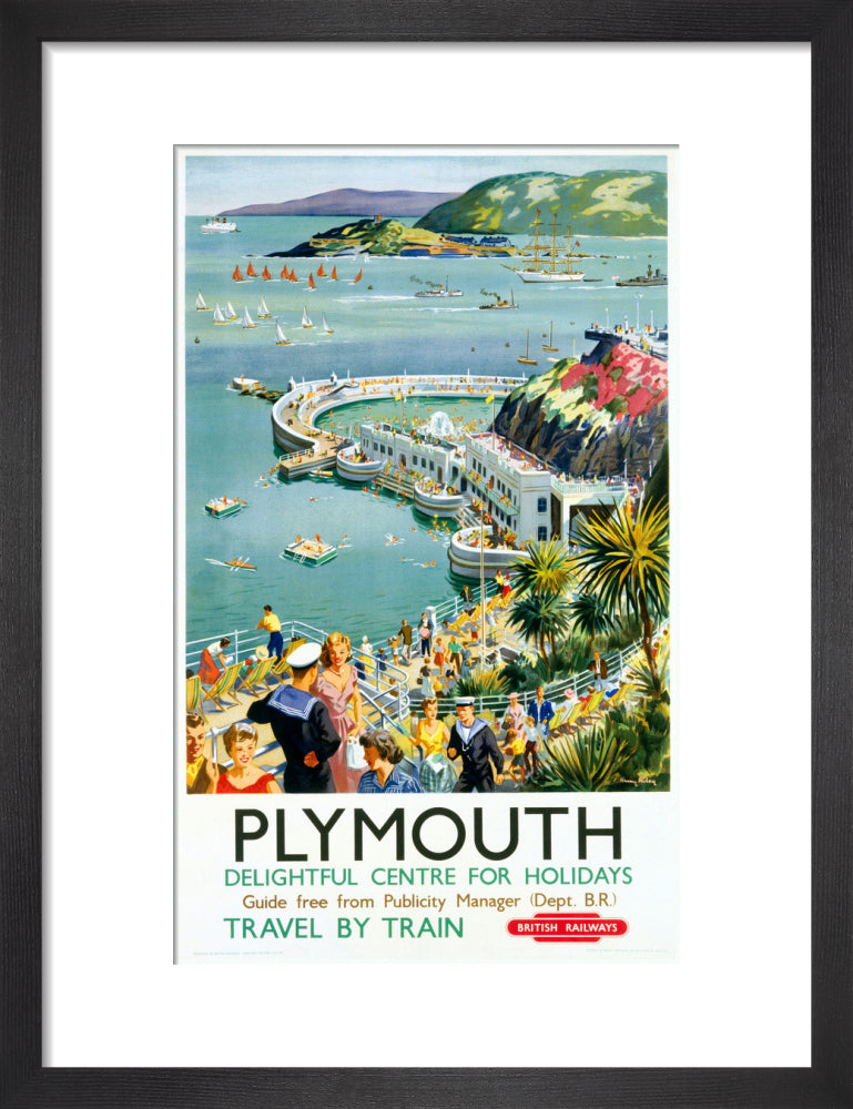 'Plymouth', BR (WR) poster, c 1950s. art print small black Art Print - Science Museum Shop