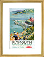 'Plymouth', BR (WR) poster, c 1950s. art print small gold Art Print - Science Museum Shop
