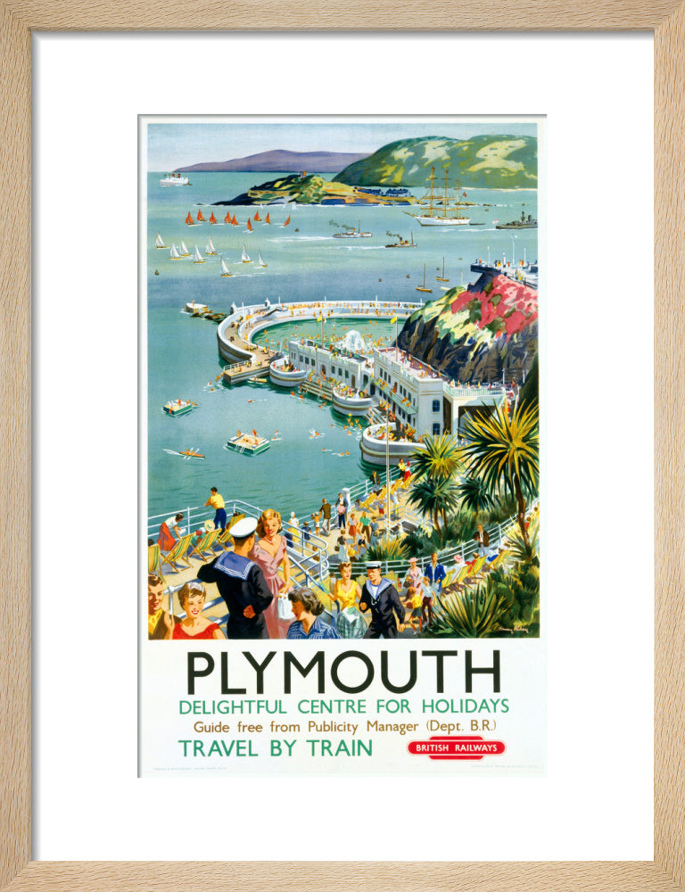 'Plymouth', BR (WR) poster, c 1950s. art print small natural Art Print - Science Museum Shop