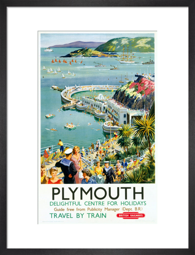 'Plymouth', BR (WR) poster, c 1950s. art print medium black Art Print - Science Museum Shop