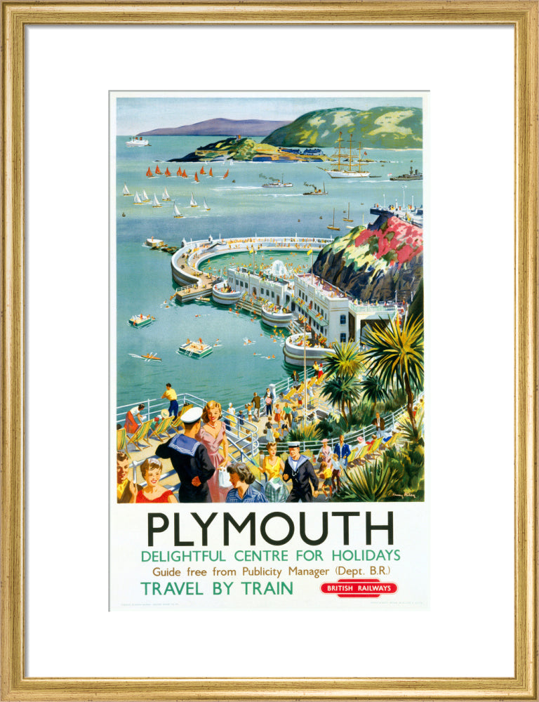'Plymouth', BR (WR) poster, c 1950s. art print medium gold Art Print - Science Museum Shop