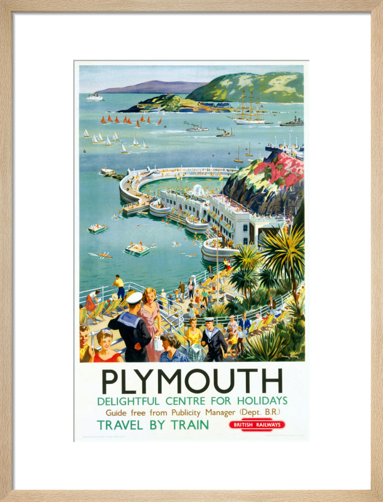 'Plymouth', BR (WR) poster, c 1950s. art print medium natural Art Print - Science Museum Shop