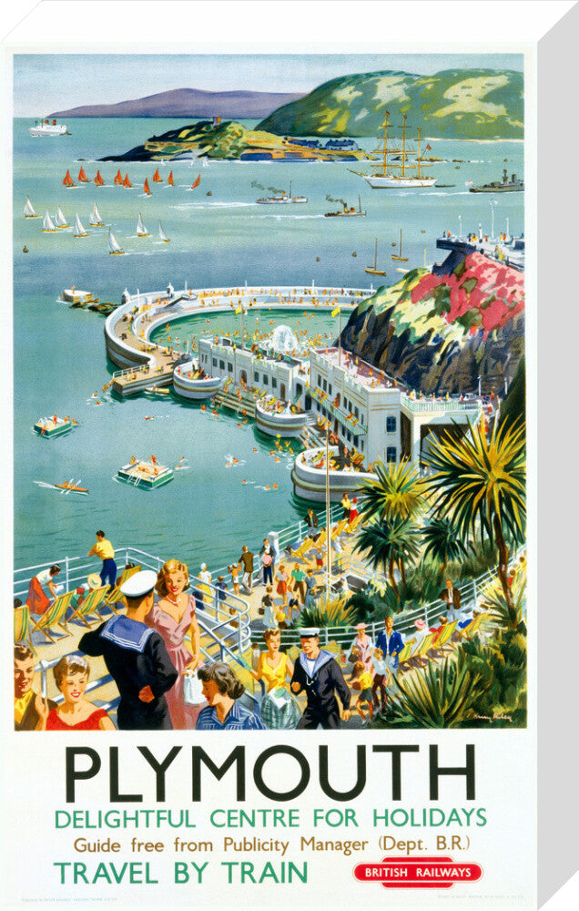 'Plymouth', BR (WR) poster, c 1950s. stretched canvas medium none Art Print - Science Museum Shop
