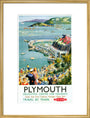 'Plymouth', BR (WR) poster, c 1950s. art print large gold Art Print - Science Museum Shop