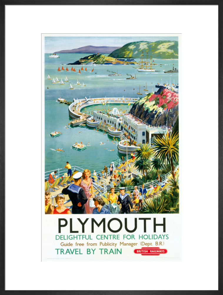 'Plymouth', BR (WR) poster, c 1950s. art print extra large black Art Print - Science Museum Shop