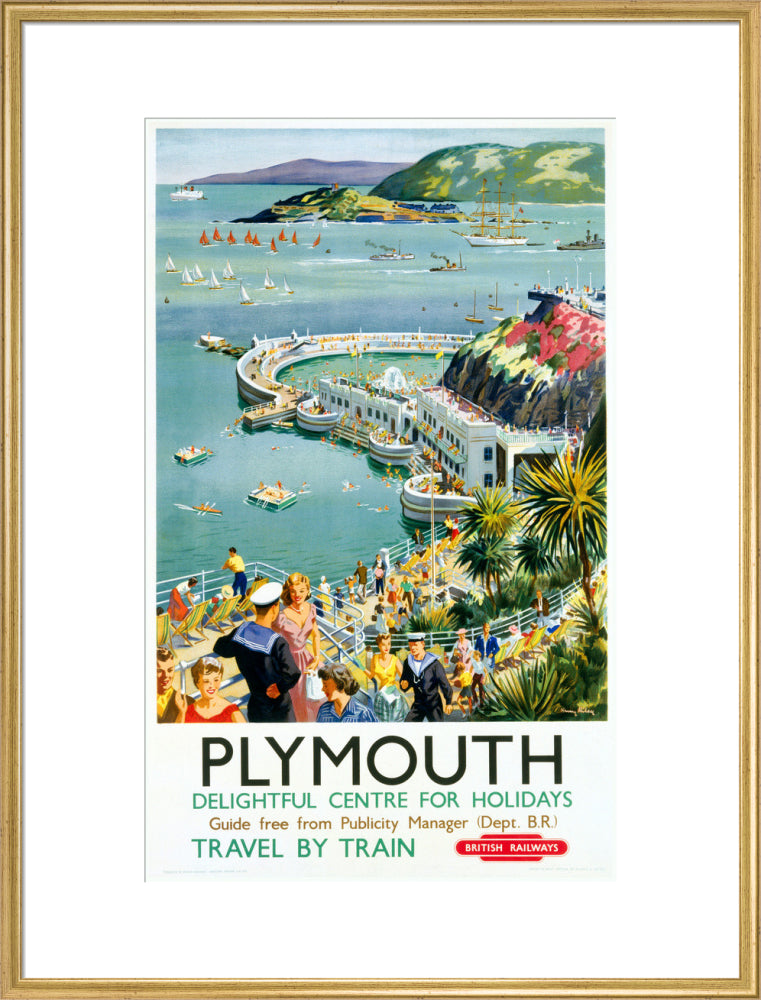 'Plymouth', BR (WR) poster, c 1950s. art print extra large gold Art Print - Science Museum Shop