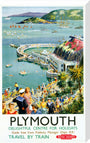 'Plymouth', BR (WR) poster, c 1950s. stretched canvas large none Art Print - Science Museum Shop