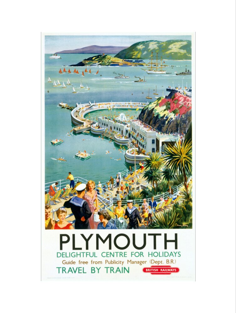 'Plymouth', BR (WR) poster, c 1950s. art print large none Art Print - Science Museum Shop