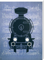 Steam locomotive, poster. stretched canvas extra large none Art Print - Science Museum Shop