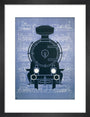 Steam locomotive, poster. art print small black Art Print - Science Museum Shop