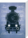 Steam locomotive, poster. stretched canvas small none Art Print - Science Museum Shop