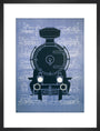 Steam locomotive, poster. art print medium black Art Print - Science Museum Shop