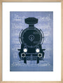 Steam locomotive, poster. art print medium natural Art Print - Science Museum Shop