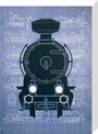 Steam locomotive, poster. stretched canvas medium none Art Print - Science Museum Shop
