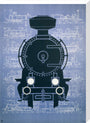 Steam locomotive, poster. stretched canvas large none Art Print - Science Museum Shop