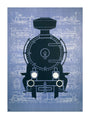 Steam locomotive, poster. unstretched canvas extra large none Art Print - Science Museum Shop