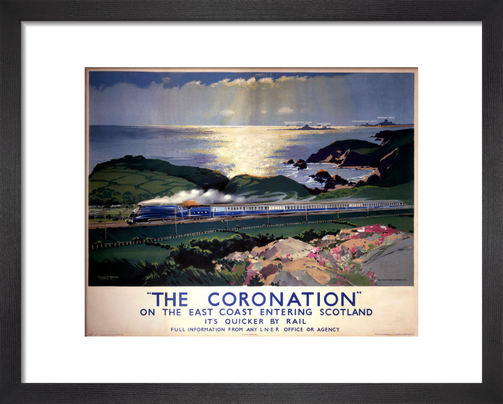 'The Coronation', LNER poster, 1938. art print extra small black Art Print - Science Museum Shop