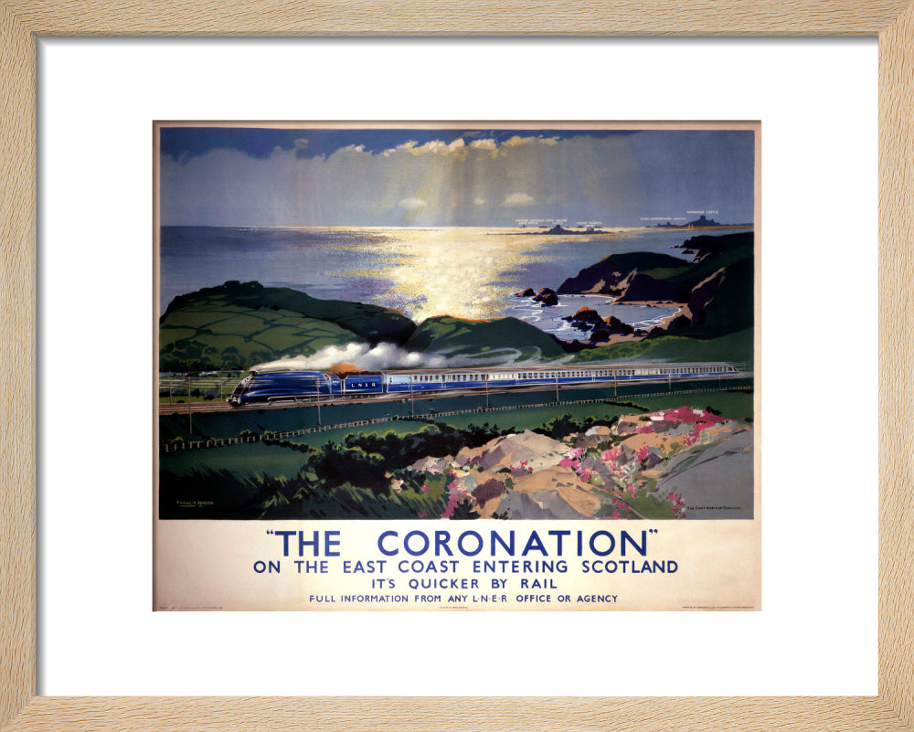 'The Coronation', LNER poster, 1938. art print extra small natural Art Print - Science Museum Shop