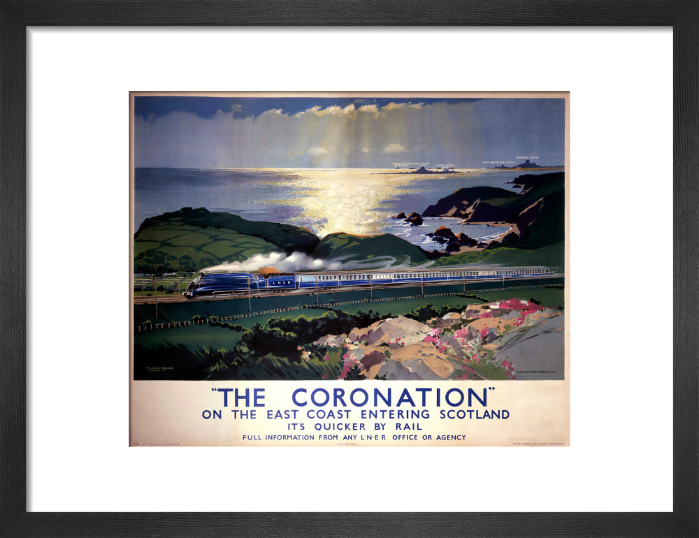 'The Coronation', LNER poster, 1938. art print small black Art Print - Science Museum Shop