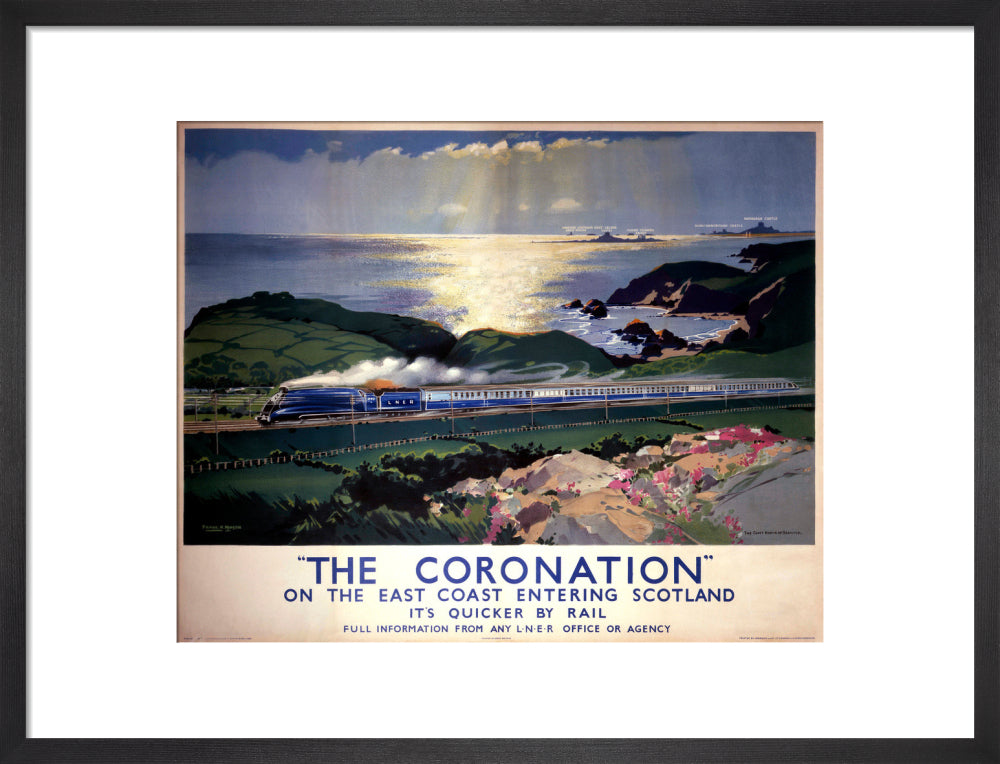 'The Coronation', LNER poster, 1938. art print medium black Art Print - Science Museum Shop