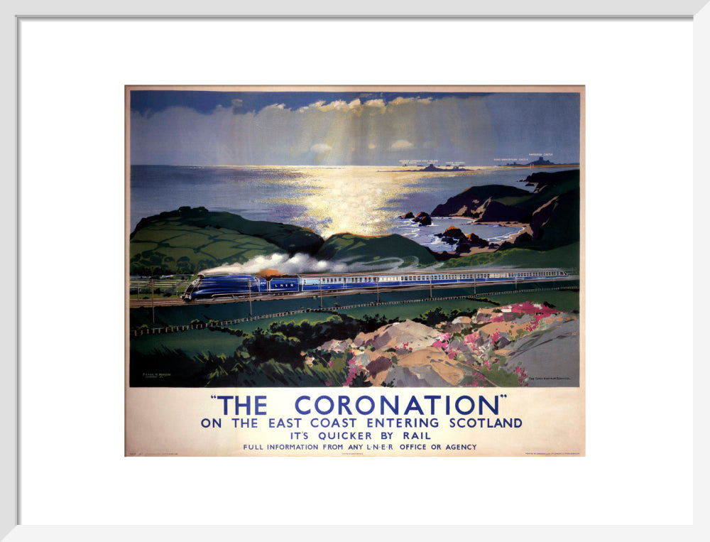 'The Coronation', LNER poster, 1938. art print medium white Art Print - Science Museum Shop