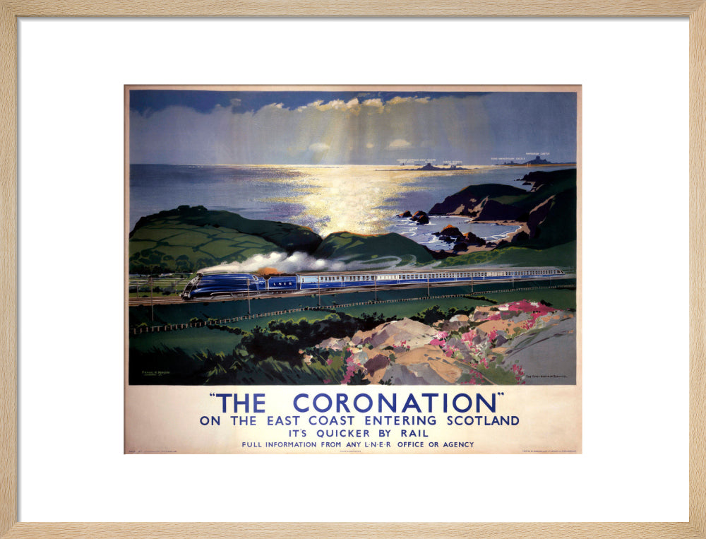 'The Coronation', LNER poster, 1938. art print medium natural Art Print - Science Museum Shop