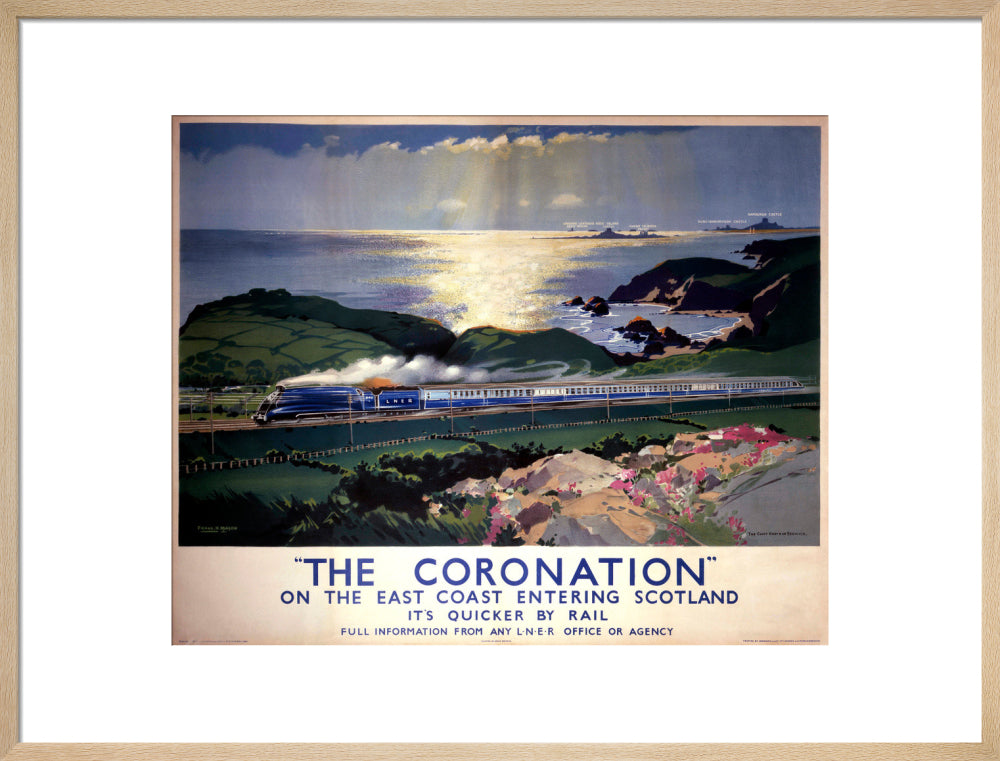 'The Coronation', LNER poster, 1938. art print large natural Art Print - Science Museum Shop