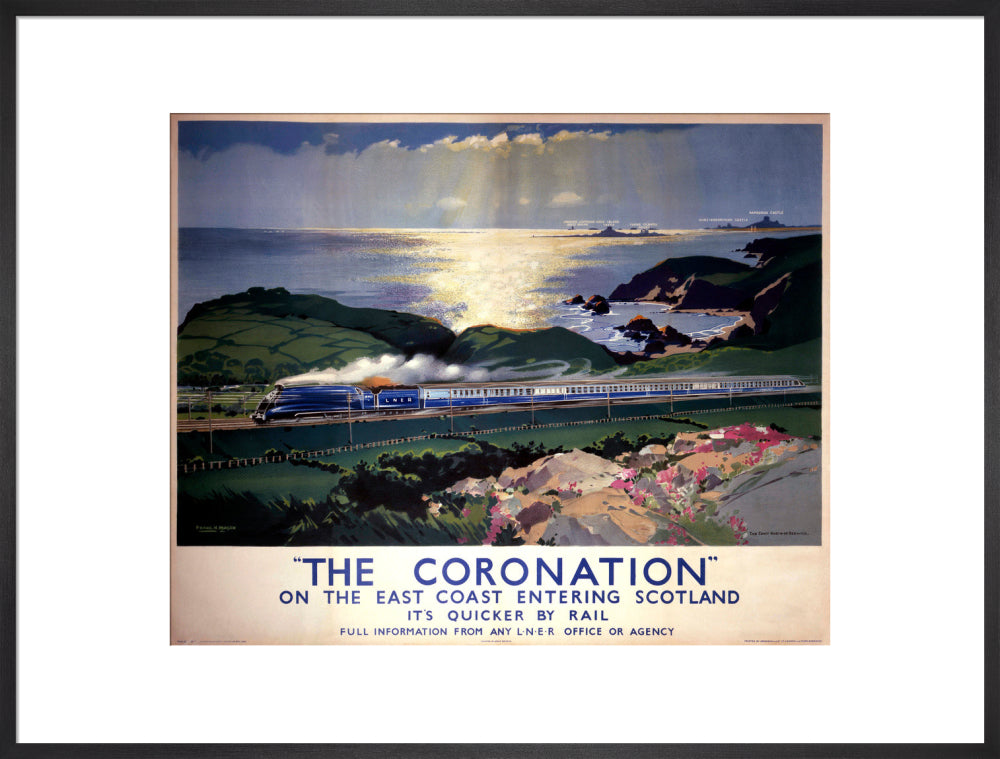 'The Coronation', LNER poster, 1938. art print extra large black Art Print - Science Museum Shop