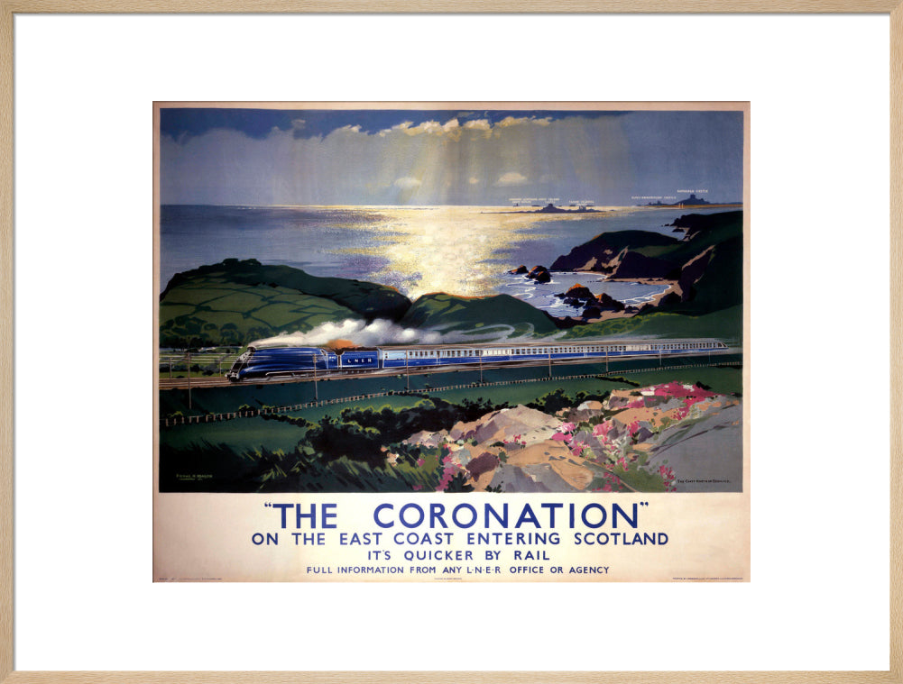 'The Coronation', LNER poster, 1938. art print extra large natural Art Print - Science Museum Shop