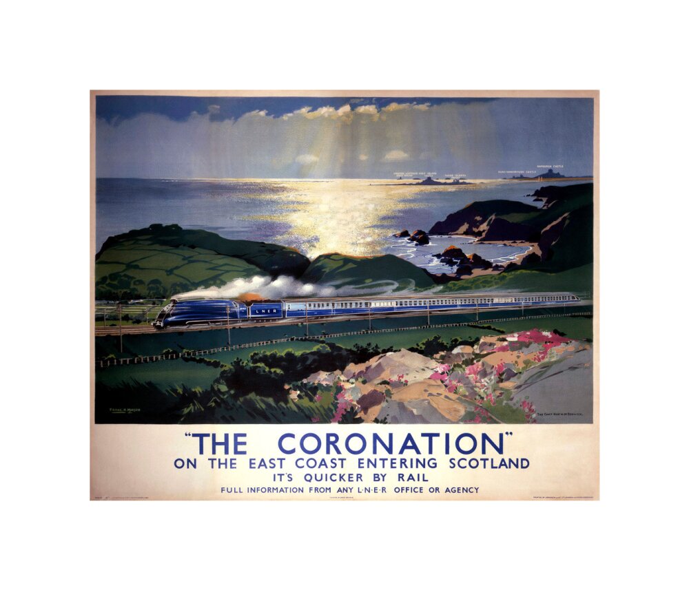 'The Coronation', LNER poster, 1938. unstretched canvas small none Art Print - Science Museum Shop