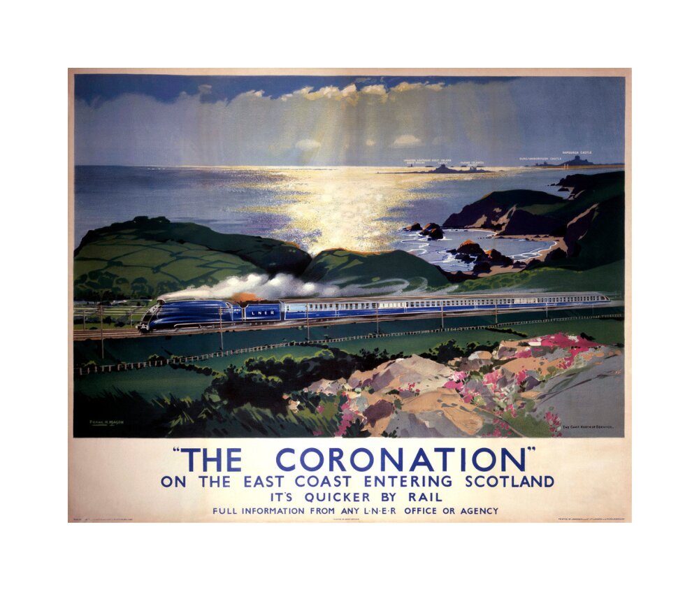 'The Coronation', LNER poster, 1938. unstretched canvas medium none Art Print - Science Museum Shop