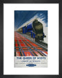 'The Queen of Scots', BR poster,1950s. art print extra small black Art Print - Science Museum Shop