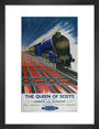 'The Queen of Scots', BR poster,1950s. art print small black Art Print - Science Museum Shop