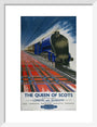 'The Queen of Scots', BR poster,1950s. art print small white Art Print - Science Museum Shop