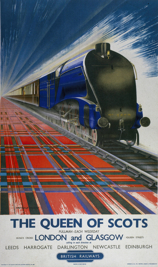 'The Queen of Scots', BR poster,1950s. Art Print - Science Museum Shop