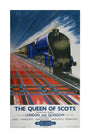 'The Queen of Scots', BR poster,1950s. unstretched canvas large none Art Print - Science Museum Shop