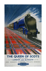 'The Queen of Scots', BR poster,1950s. unstretched canvas extra large none Art Print - Science Museum Shop