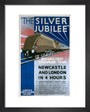 'The Silver Jubilee, Britain's First Streamline Train', LNER poster, 1935. art print extra small black Art Print - Science Museum Shop