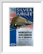 'The Silver Jubilee, Britain's First Streamline Train', LNER poster, 1935. art print extra small white Art Print - Science Museum Shop