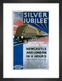 'The Silver Jubilee, Britain's First Streamline Train', LNER poster, 1935. art print small black Art Print - Science Museum Shop