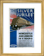 'The Silver Jubilee, Britain's First Streamline Train', LNER poster, 1935. art print small gold Art Print - Science Museum Shop
