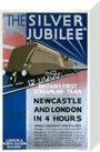 'The Silver Jubilee, Britain's First Streamline Train', LNER poster, 1935. stretched canvas small none Art Print - Science Museum Shop