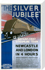 'The Silver Jubilee, Britain's First Streamline Train', LNER poster, 1935. stretched canvas medium none Art Print - Science Museum Shop