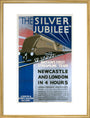 'The Silver Jubilee, Britain's First Streamline Train', LNER poster, 1935. art print large gold Art Print - Science Museum Shop