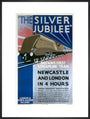 'The Silver Jubilee, Britain's First Streamline Train', LNER poster, 1935. art print extra large black Art Print - Science Museum Shop