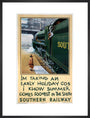 'I'm Taking an Early Holiday', SR poster, 1936. art print large black Art Print - Science Museum Shop